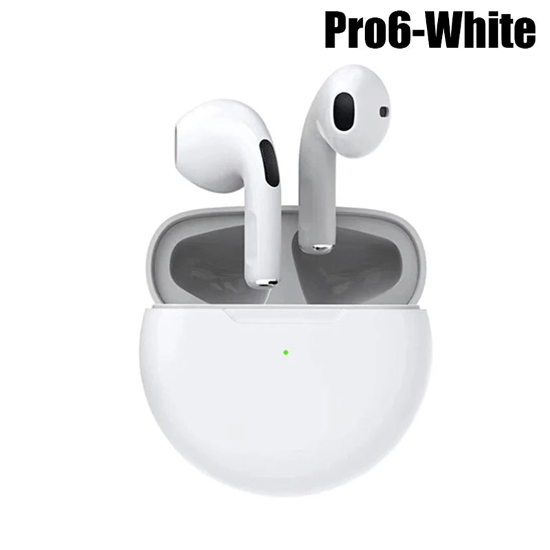 Air Pro 6 TWS Wireless Bluetooth 5.3 Earbuds with Mic & Charging Case