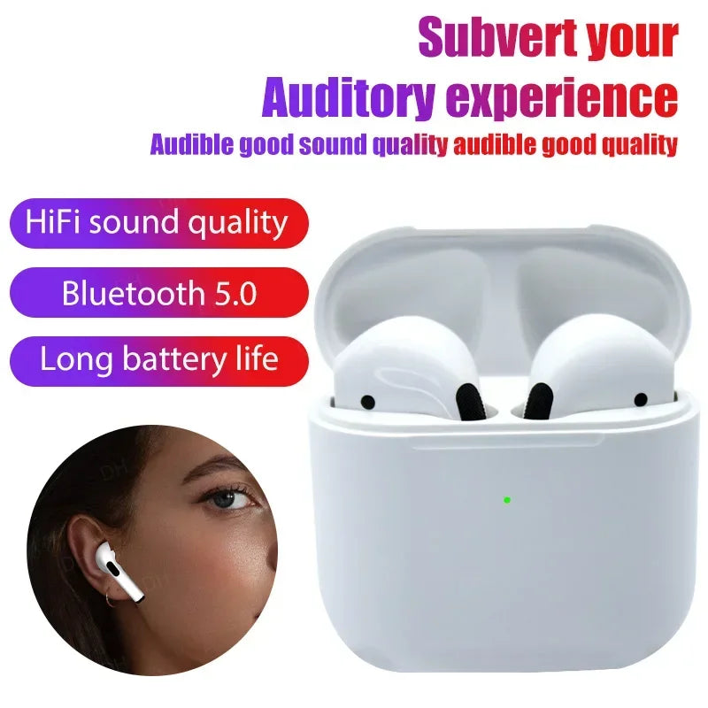 Pro4 TWS Bluetooth 5.0 Wireless Earbuds with Mic & Charging Case