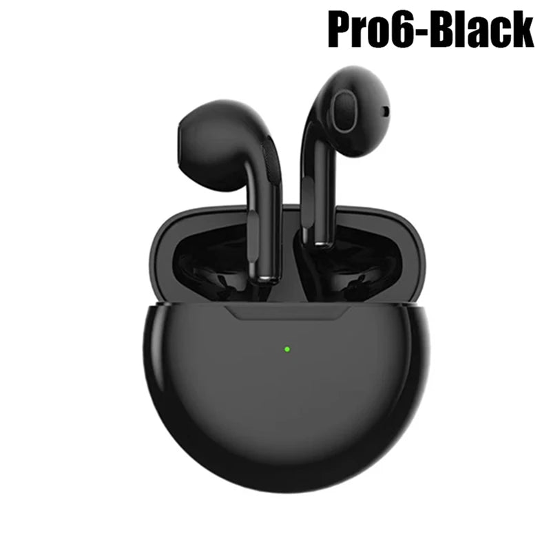 Air Pro 6 TWS Wireless Bluetooth 5.3 Earbuds with Mic & Charging Case